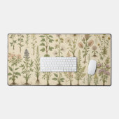コテージDesk Mat，植物性デザイン,自然12月 デスクマット (キーボード&マウス)