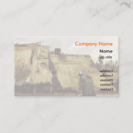 コテージVinの前を掘る農民の女性 名刺