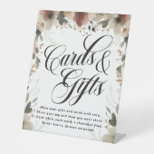 コテ素朴ガコアフローラウェディングカードとギフト 台座サイン (正面)
