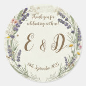 コテ素朴ガコア結婚のステッカー ラウンドシール (正面)