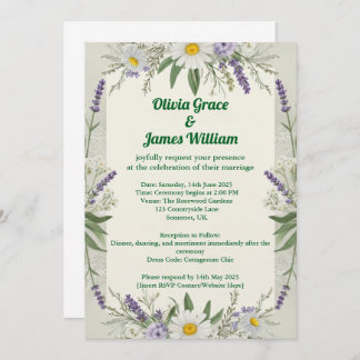 コテ素朴ガコア結婚式招待状 招待状