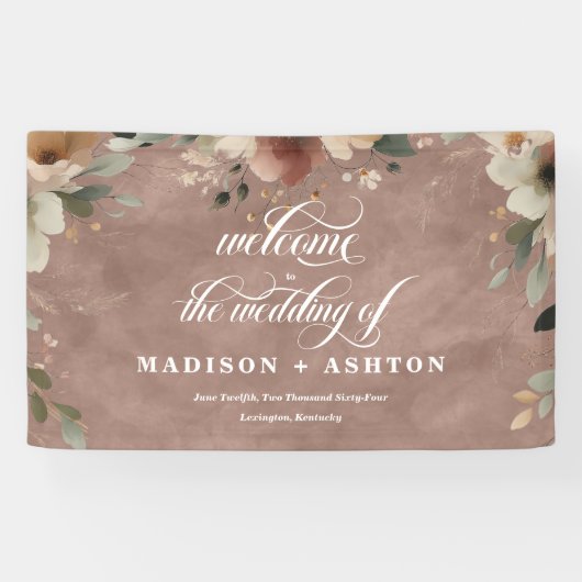 コテ素朴ガコーレダスティピンクズ結婚ウェルカム 横断幕 (横)