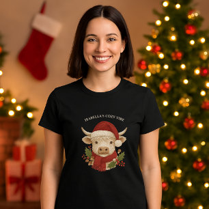 コテ素朴ガコーレハイランドカウサンタハットブラック Tシャツ