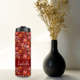 コテ素朴ーコア水彩花赤 タンブラー