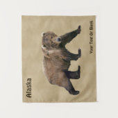 コディアクベアオンオールド紙 タペストリー (正面)