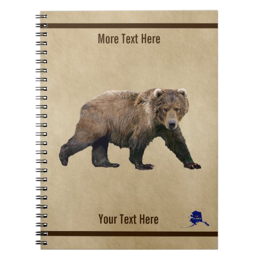 コディアクベアオンオールド紙 ノートブック (正面)