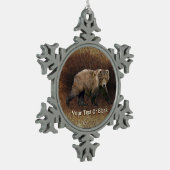 コディアクベアー スノーフレークピューターオーナメント (左)