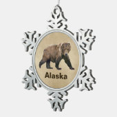 コディアクベアー スノーフレークピューターオーナメント (右)