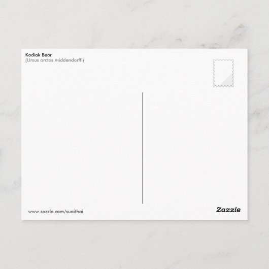 コディアクベアー ポストカード (裏面)