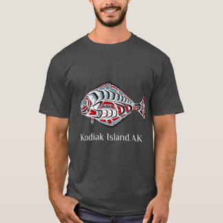 コディアックアイランドアラスカ先住民アメリカンハリバイ Tシャツ