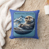 コディアックアイランドシーオッタアラスカ クッション (ブランケット)