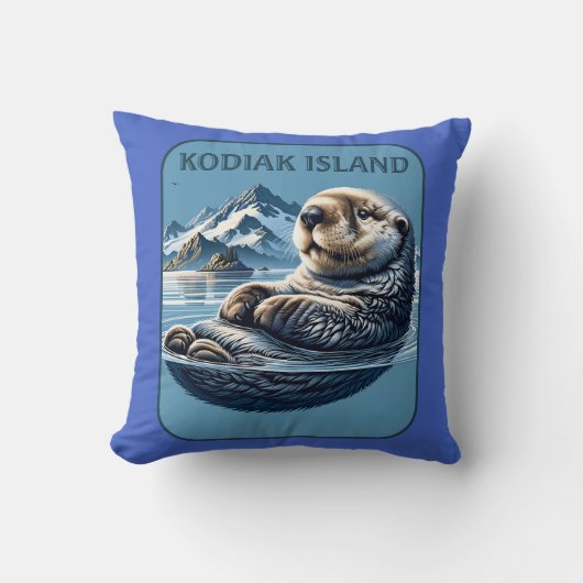 コディアックアイランドシーオッタアラスカ クッション (正面)