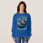 コディアックアイランドシーオッタアラスカ スウェットシャツ (正面フル)