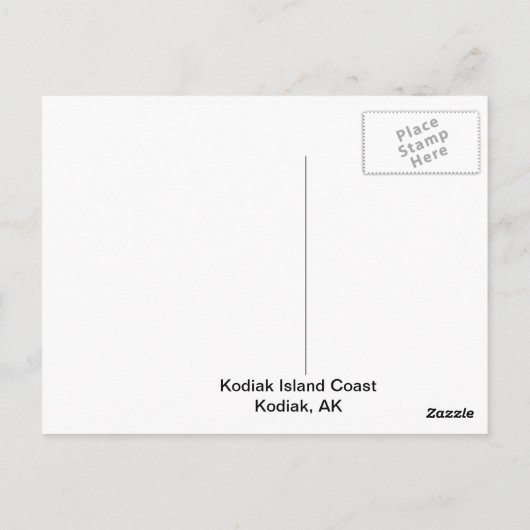 コディアックアイランド魚釣りボーツハガキ ポストカード (裏面)