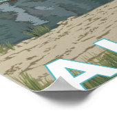 コディアックアラスカブッシュ飛行機魚釣り ポスター (角)