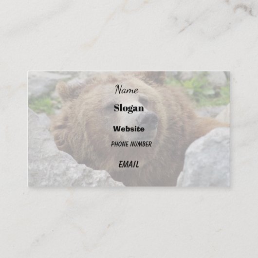 コディアックベア 名刺 (裏面)