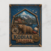 コディアック アラスカ ポストカード ビンテージ トラベル (正面)
