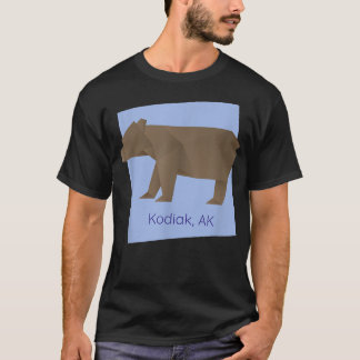 コディアックAKブラウン折り紙クマ抽象芸術幾何学的 Tシャツ