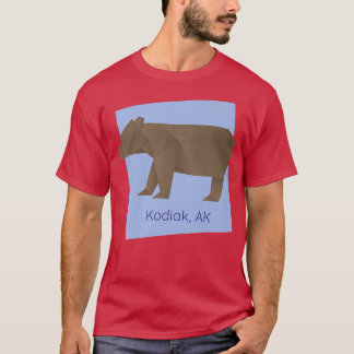 コディアックAKブラウン折り紙クマ抽象芸術幾何学的 Tシャツ