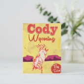 コディ・ワイオミングのヴィンテージ旅行ポスター ポストカード (スタンド正面)