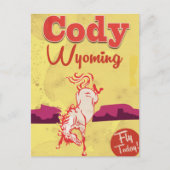 コディ・ワイオミングのヴィンテージ旅行ポスター ポストカード (正面)