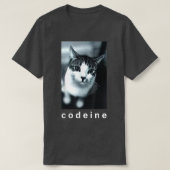 コデインおもしろい猫  Tシャツ (デザイン正面)
