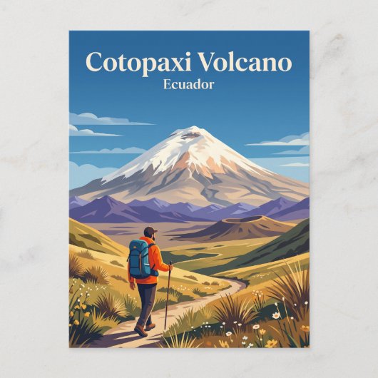 コトパクシ火山 エクアドル ポストカード (正面)