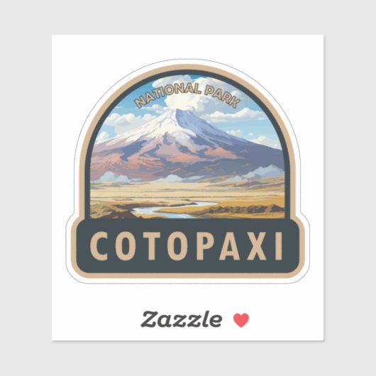 コトパシナショナルパークエクアドル旅行アートヴィンテージ シール (シート)