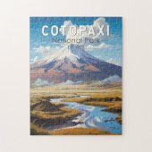 コトパシナショナルパークエクアドル旅行アートヴィンテージ ジグソーパズル (縦)