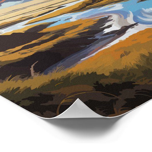 コトパシナショナルパークエクアドル旅行アートヴィンテージ ポスター (角)