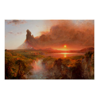 コトパシFrederic Edwin Church著， 1862.火山。 ポスター