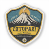コトパヒ山 エクアドル 国立公園 バッジ シール (正面)