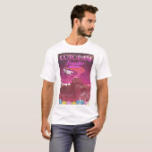 コトパヒ,エクアドル 航空郵便 旅行ポスター Tシャツ (正面フル)