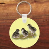 コトリニックスウズラの幼鳥 キーホルダー (正面)