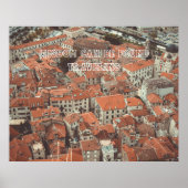 コトルの赤い屋根（モンテネグロ） ポスター (正面)