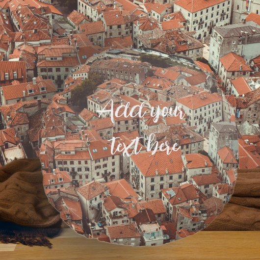 コトルの赤い屋根(モンテネグロ) ラウンドクッション