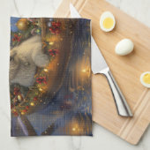 コトンデチュラヤクリスマスフェスティバル航海 キッチンタオル (四つ折り)