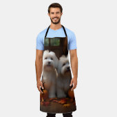 コトンデチュラヤパピーオータムデライトカボチャ エプロン (着用した状態)