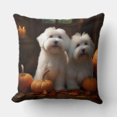 コトンデチュラヤパピーオータムデライトカボチャ クッション (正面)