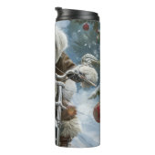 コトンデチュラードッグライディングオートバイクリスマス タンブラー (回転右)