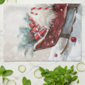 コトンデチュリードッグクリスマスフェスティバル キッチンタオル (折り畳み)