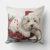 コトンデチュリードッグクリスマスフェスティバル クッション (正面)