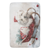 コトンデチュリードッグクリスマスフェスティバル バスマット (正面縦)