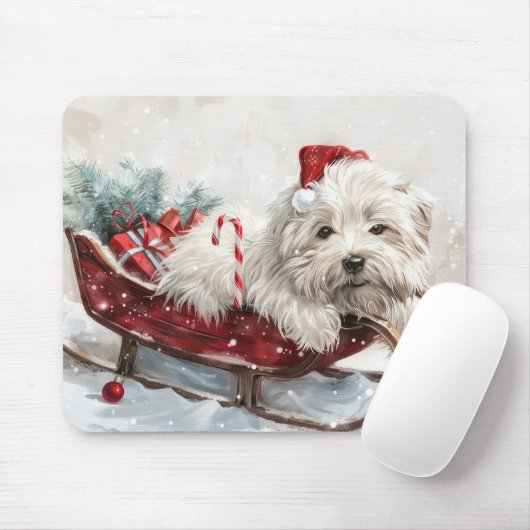 コトンデチュリードッグクリスマスフェスティバル マウスパッド (マウス)