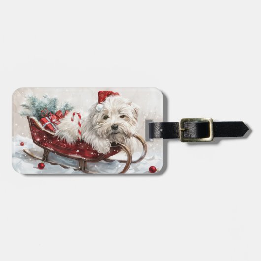 コトンデチュリードッグクリスマスフェスティバル ラゲッジタグ (正面横)