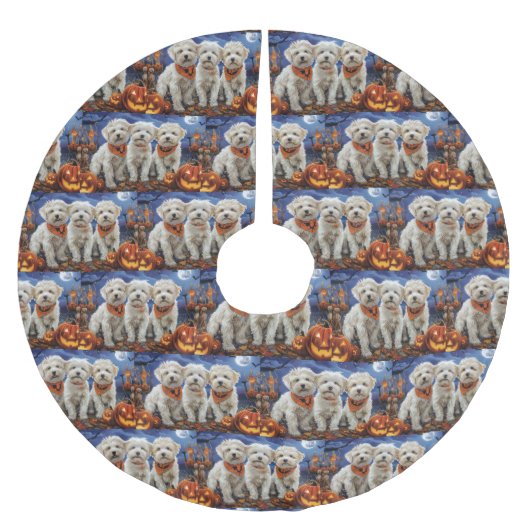 コトンデチュリーハロウィン不気味 ブラッシュドポリエステルツリースカート (正面)