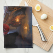 コトンデトゥルイヤースワイクリスマスデコール キッチンタオル (四つ折り)