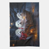 コトンデトゥルイヤースワイクリスマスデコール キッチンタオル (縦)