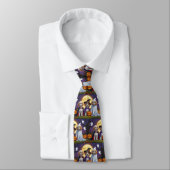 コトンデトゥルイヤードッグスパンプキンハロウィンおもしろい ネクタイ (タイ)