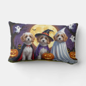 コトンデトゥルイヤードッグスパンプキンハロウィンおもしろい ランバークッション (裏面)
